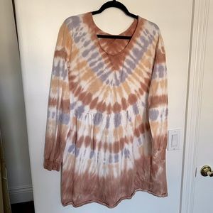 Tie dye sweater dress